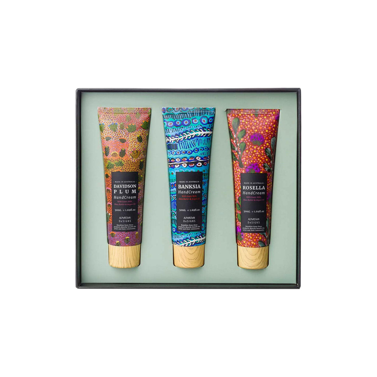 Alperstein Designs Hand Cream Trio : Davidson Plum, Banksia & Rosella The Facial Maestro