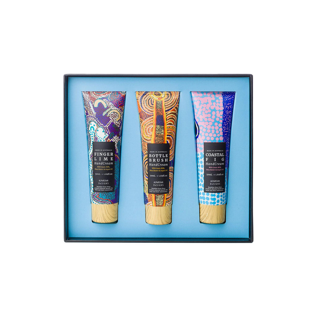 Alperstein Designs Hand Cream Trio : Finger Lime, Bottle Brush & Coastal Fig The Facial Maestro