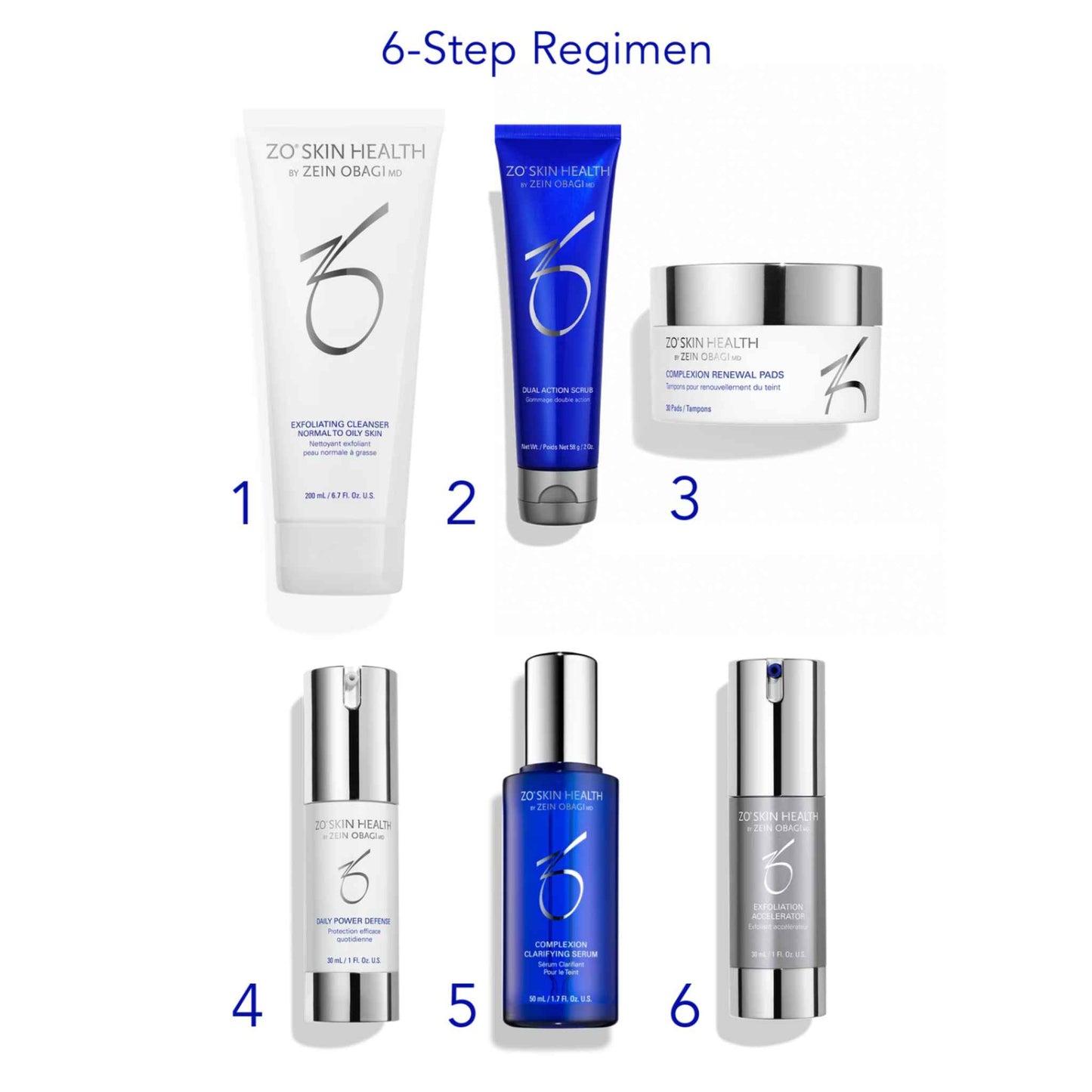 ZO Skin Health Complexion Smoothing + Clarifying Program 6-Step Regimen The Facial Maestro