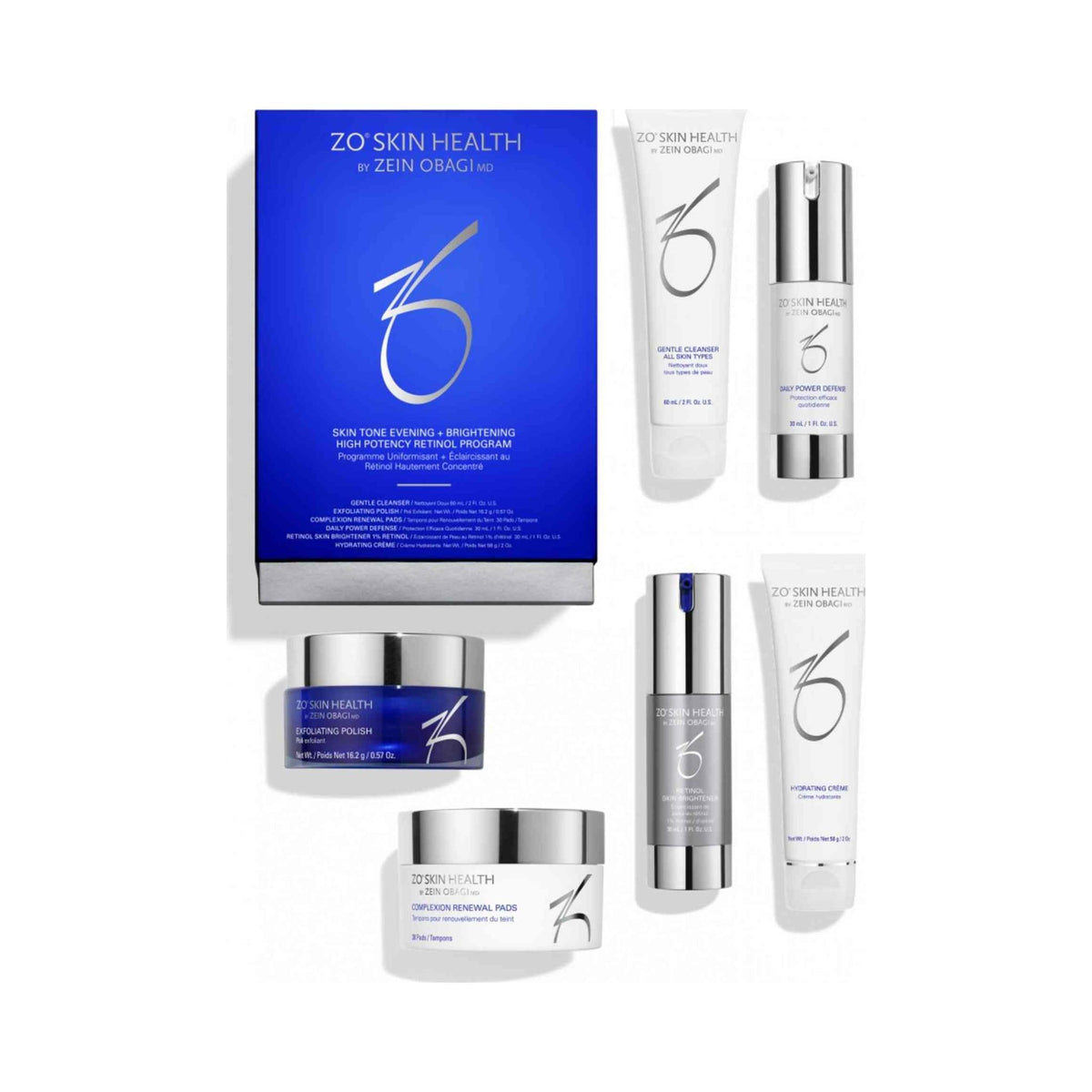 ZO Skin Health Skin Tone Evening + Brightening High Potency Retinol Kit The Facial Maestro