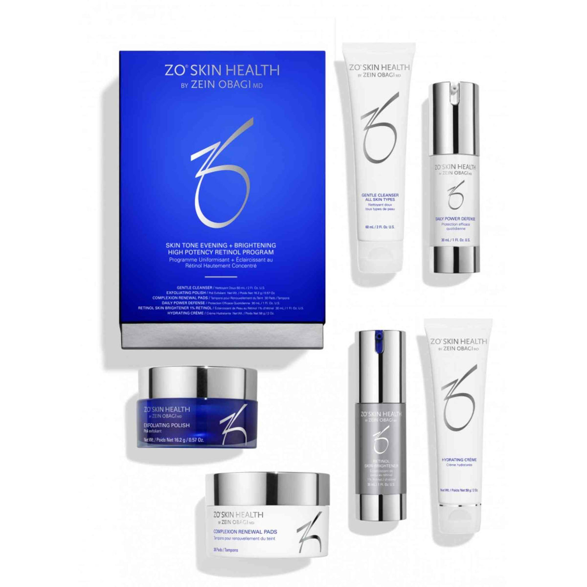 ZO Skin Health Skin Tone Evening + Brightening High Potency Retinol Kit The Facial Maestro